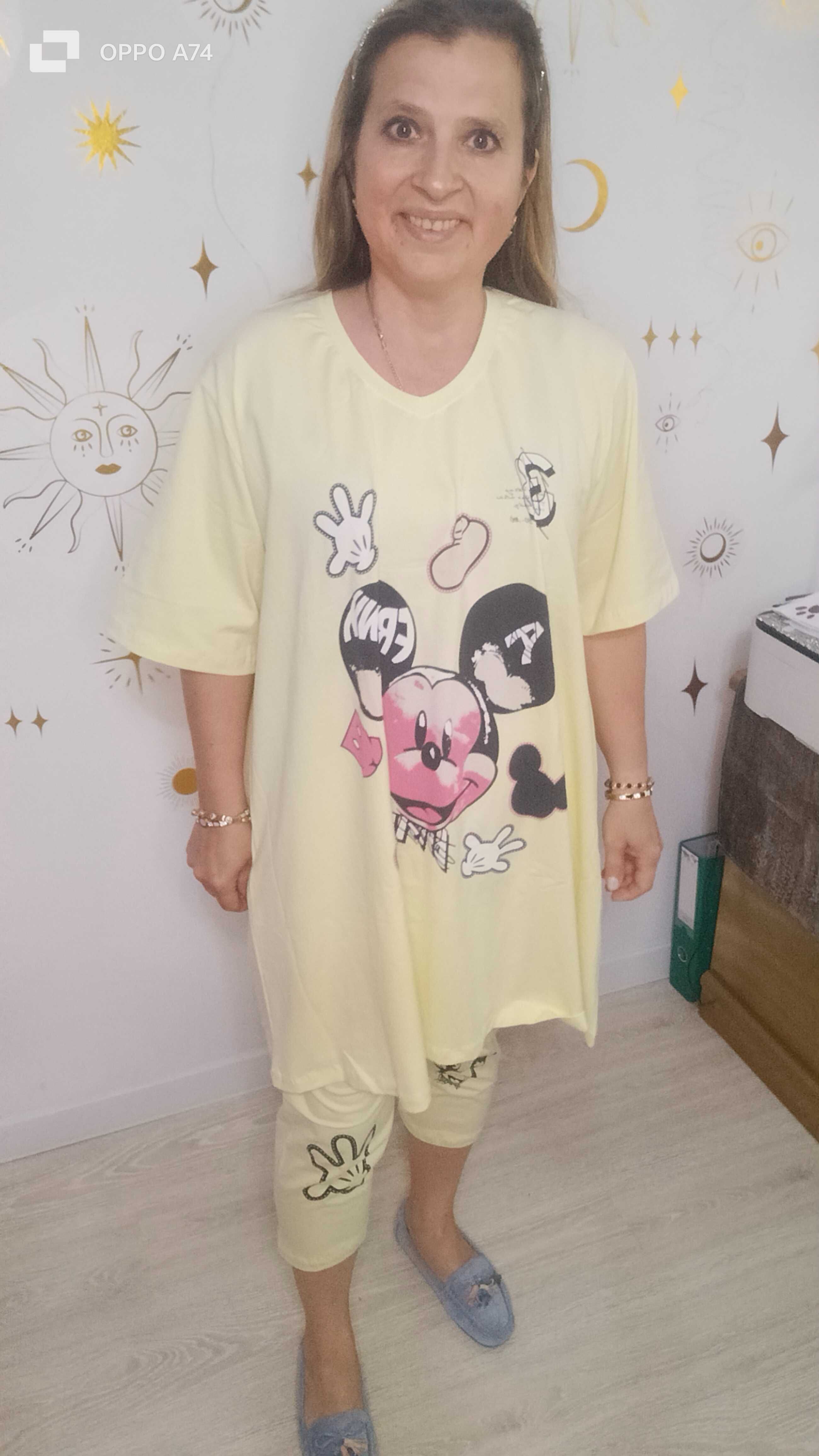 Komplet Dres Plus Size Oversize 3XL-4XL Tunika + Getry Myszka MIKI