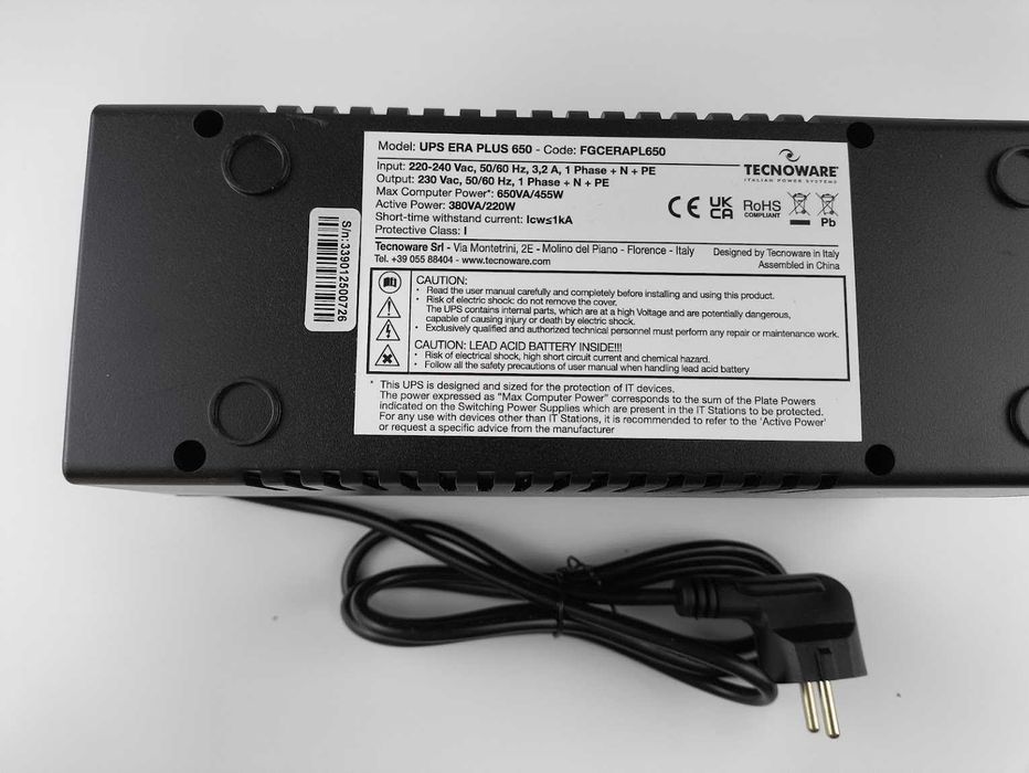 Zasilacz serwerowy Tecnoware UPS 650VA