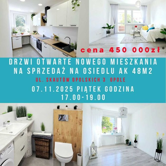 NOWE 2 pok. MIESZKANIE po gen. remoncie na os. AK. 48M2, 1 piętro.