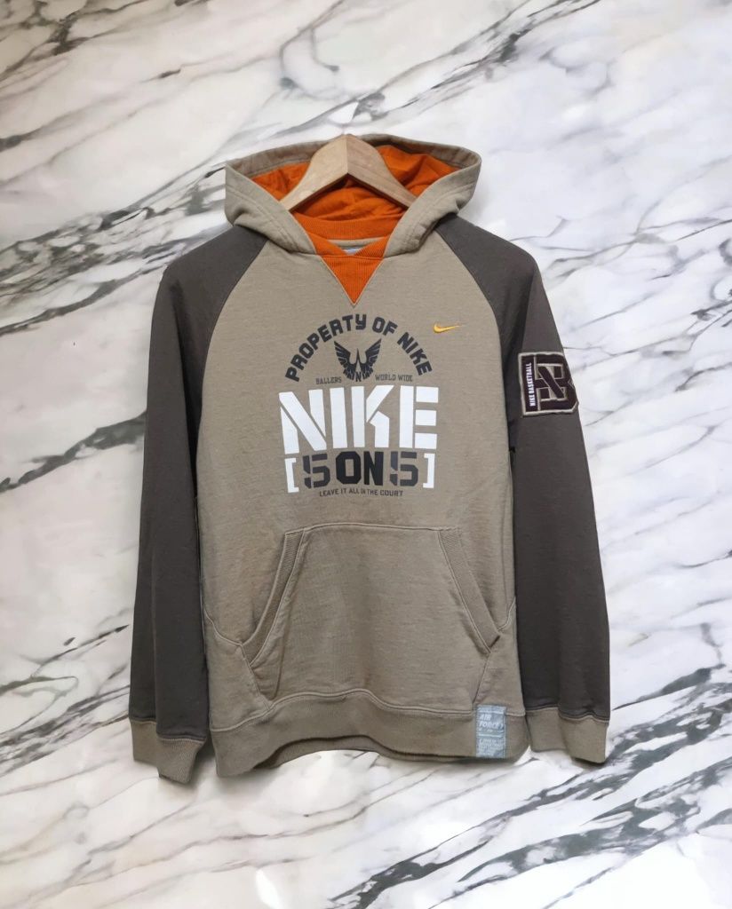 bluza hoodie kangurka longsleeve crewneck Nike S M classic sport retro