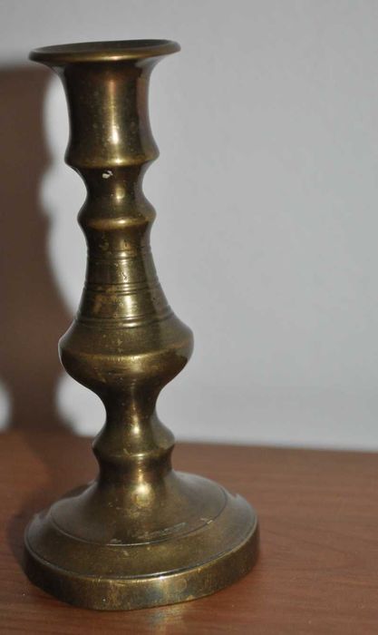 Świecznik - mosiądz- stary, mały (OPIS) KRAKÓW