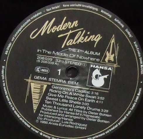 Modern Talking – In The Middle Of Nowhere - The 4th Album