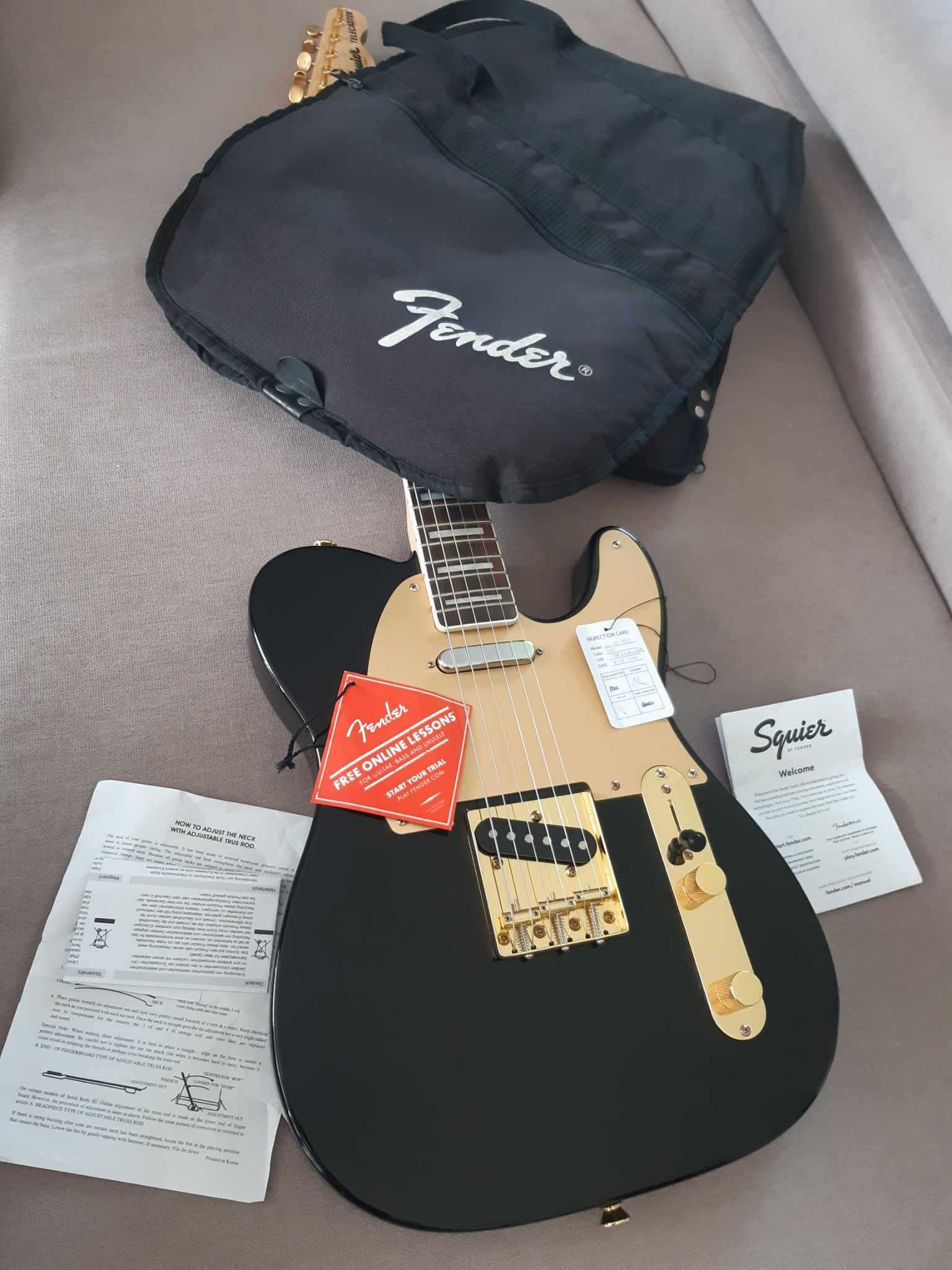 GITARA Squier 40th Anniversary Telecaster Gold Edition BLK