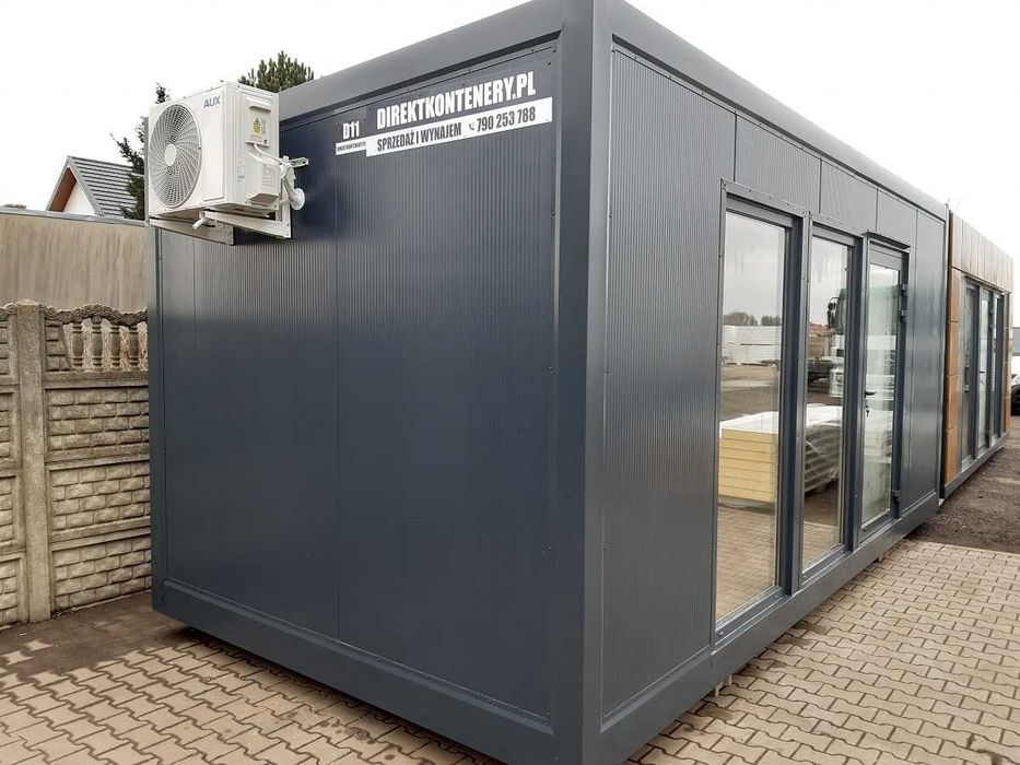 Wynajem Kontener biurowy pawilon handlowy 18m2 WC+Aneks+Klima