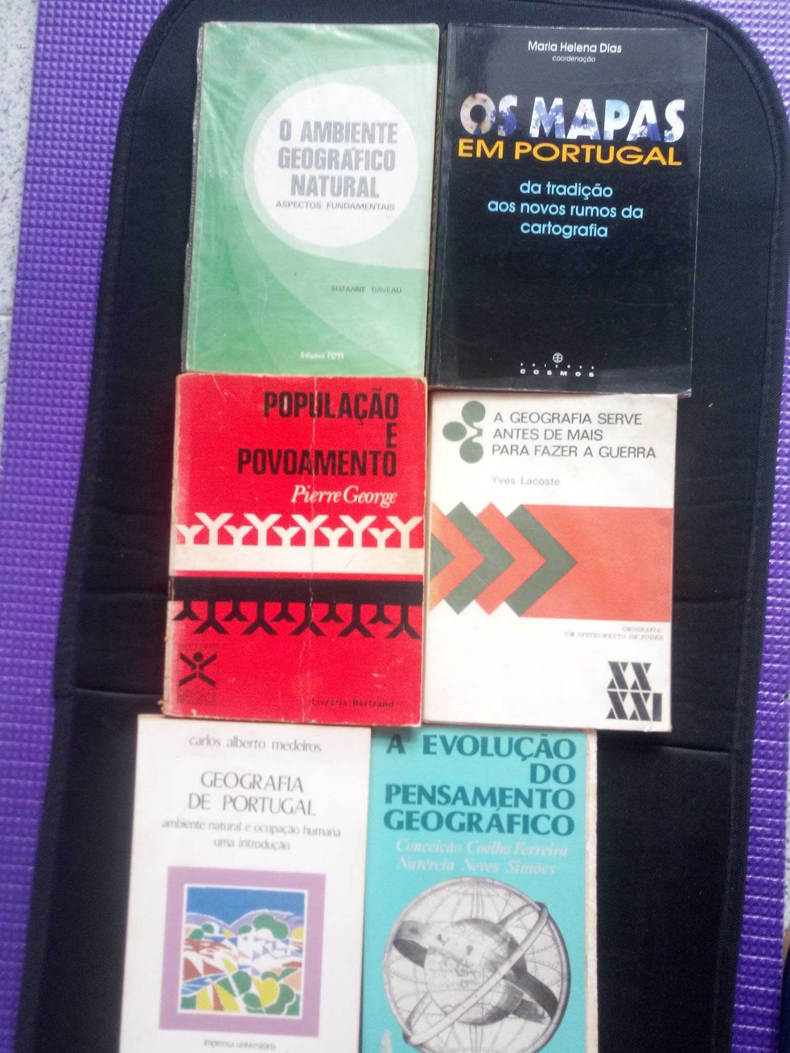 Conjunto livros Geografia humana portugal