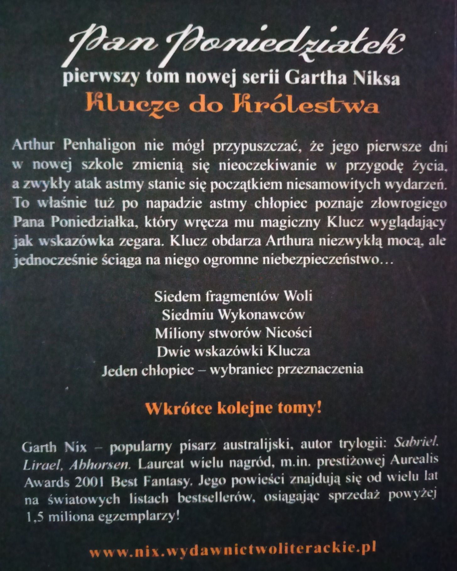 Klucze do królestwa. Pan Poniedziałek. Garth Nix.