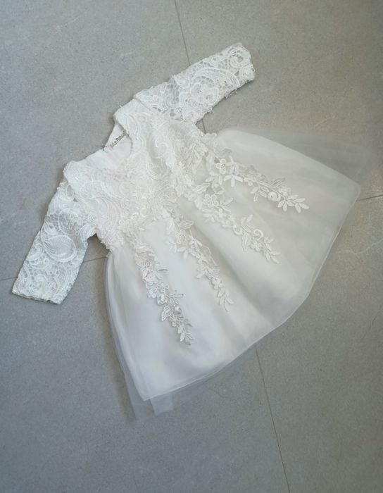 Sukienka chrzest roczek rozm 90