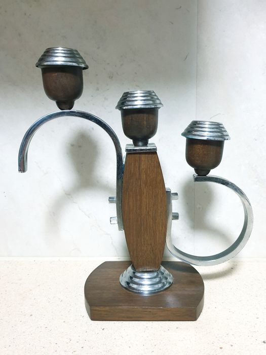Par de magníficos raros castiçais - candelabros dos anos 50