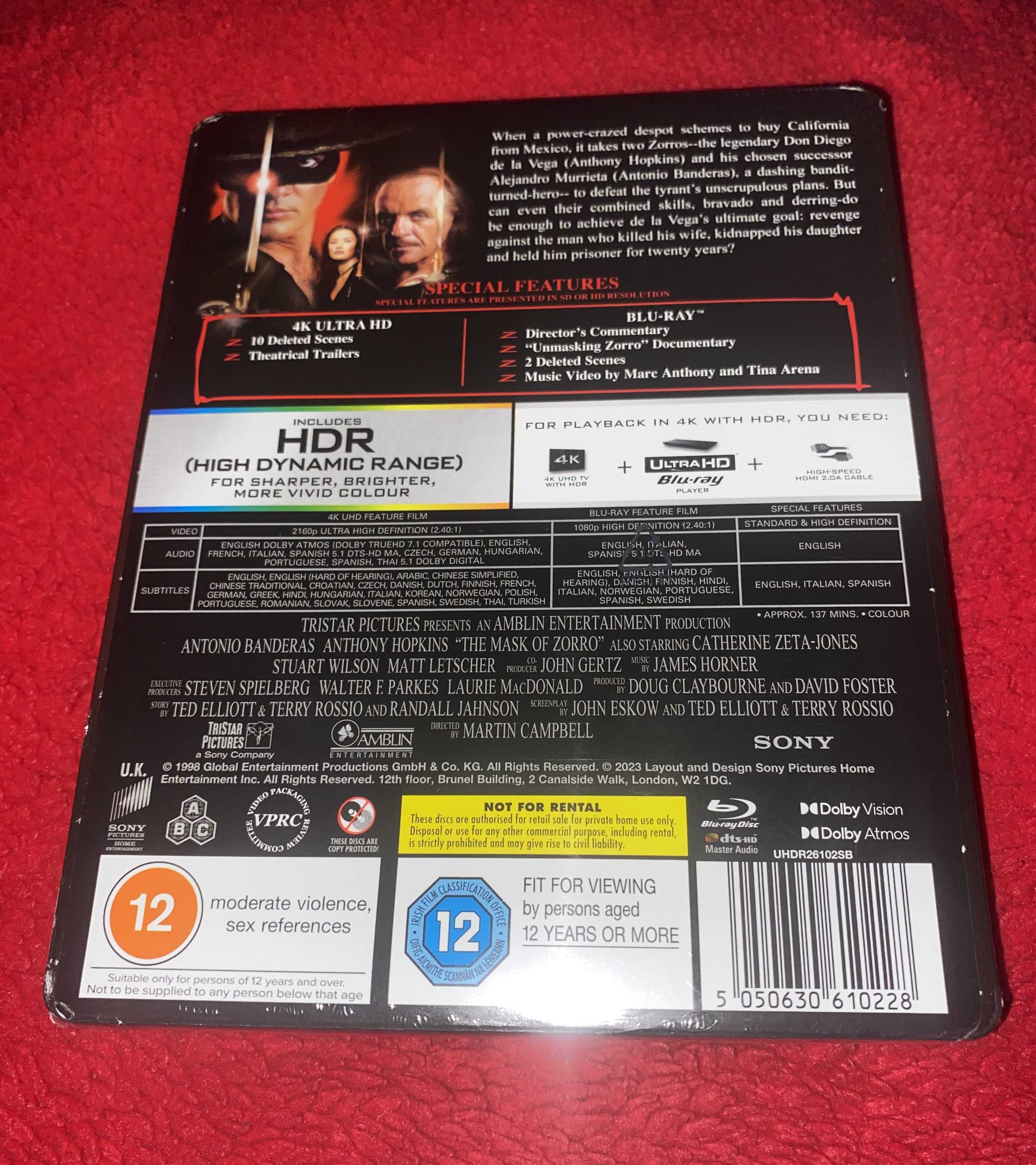 Maska Zorro 4K UHD+Blu-Ray Steelbook PL