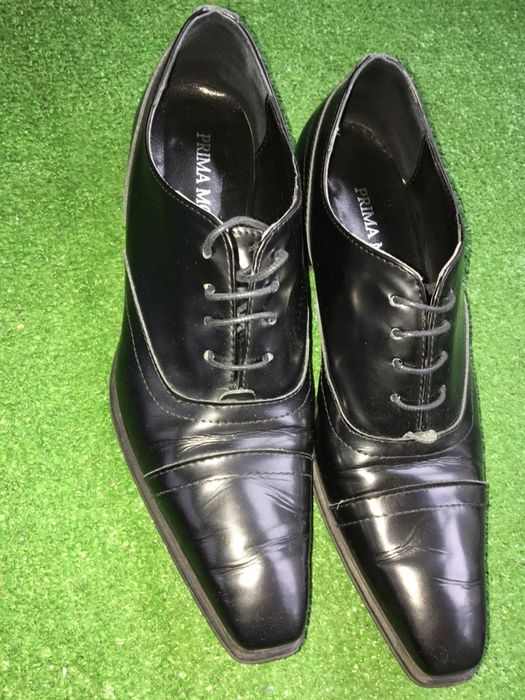 PRIMA MODA czarne skórzane buty 38