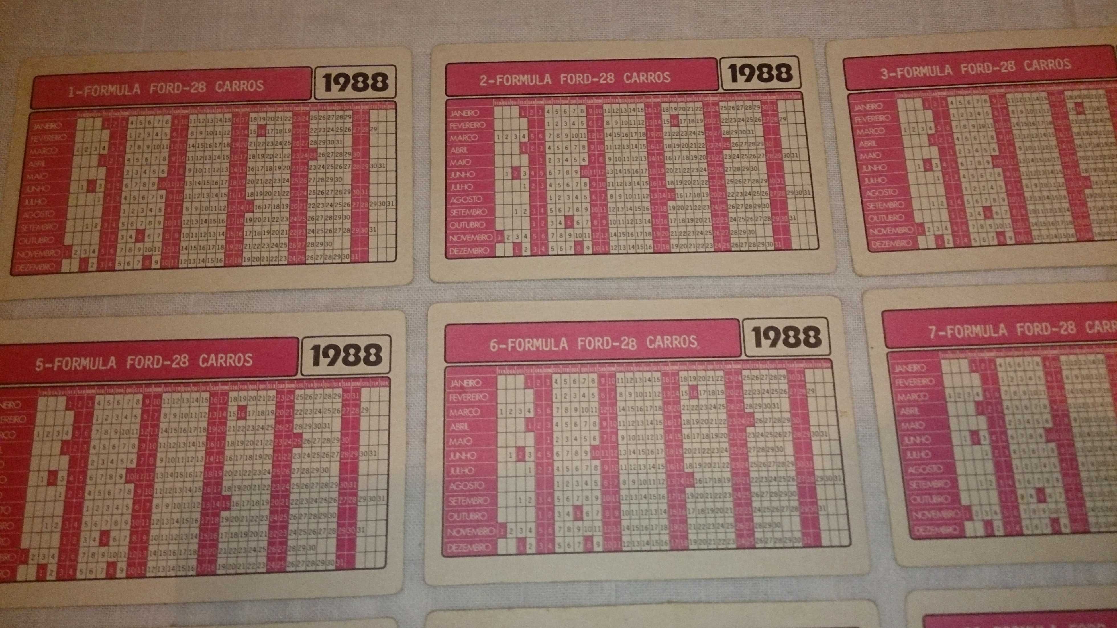 fórmula ford 1988 (27 calendários) coleção