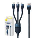 Kabel Usb 3W1 Baseus 100W Do Lightning, Usb-C I Microusb Niebieski