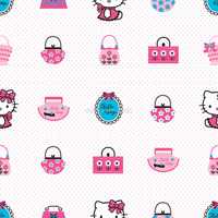 Tapeta Hello Kitty Fashion Kids 73499 Biala Koloro