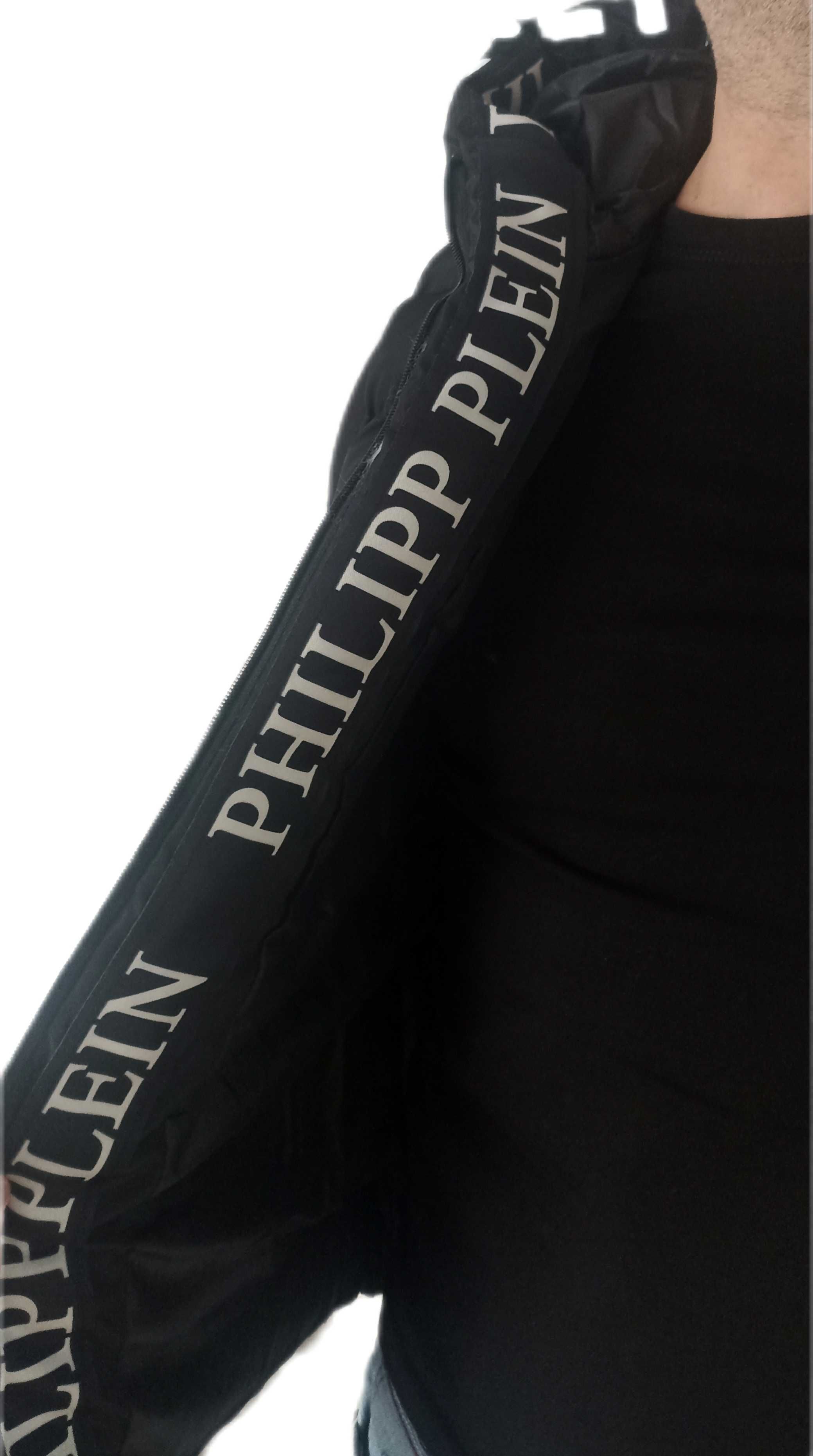 Philipp Plein Puchowa Kamizelka z Kapturem r.XXL