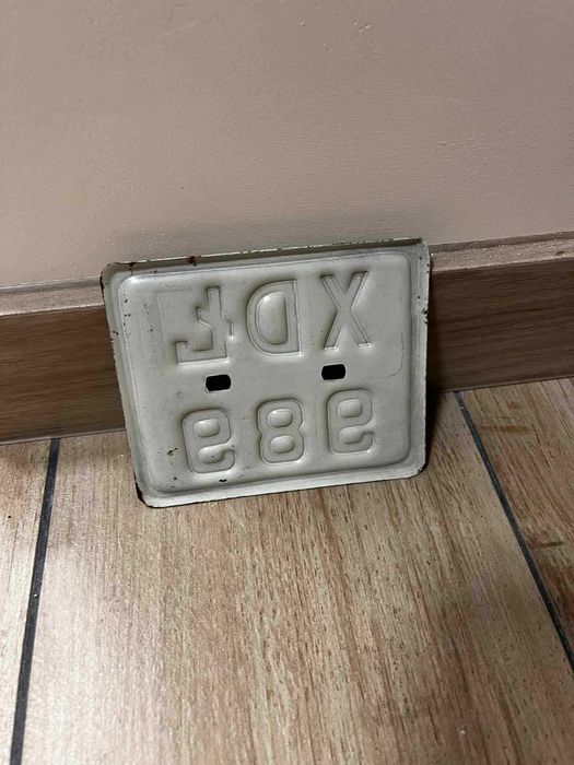 Stara tablica rejestracyjna motorower XDŁ stan bardzo dobry PRL