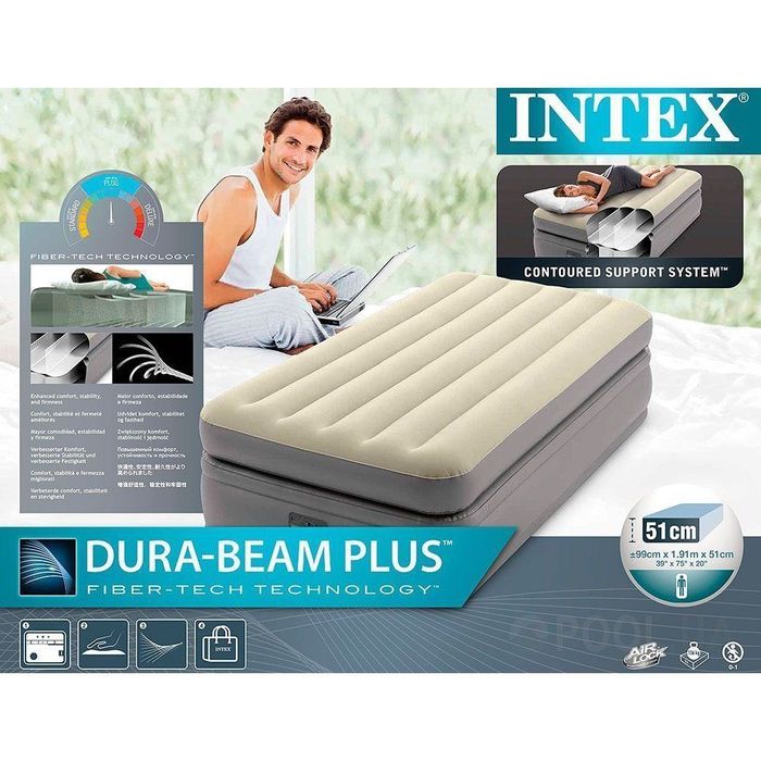 Кровать надувная односпальная
Intex