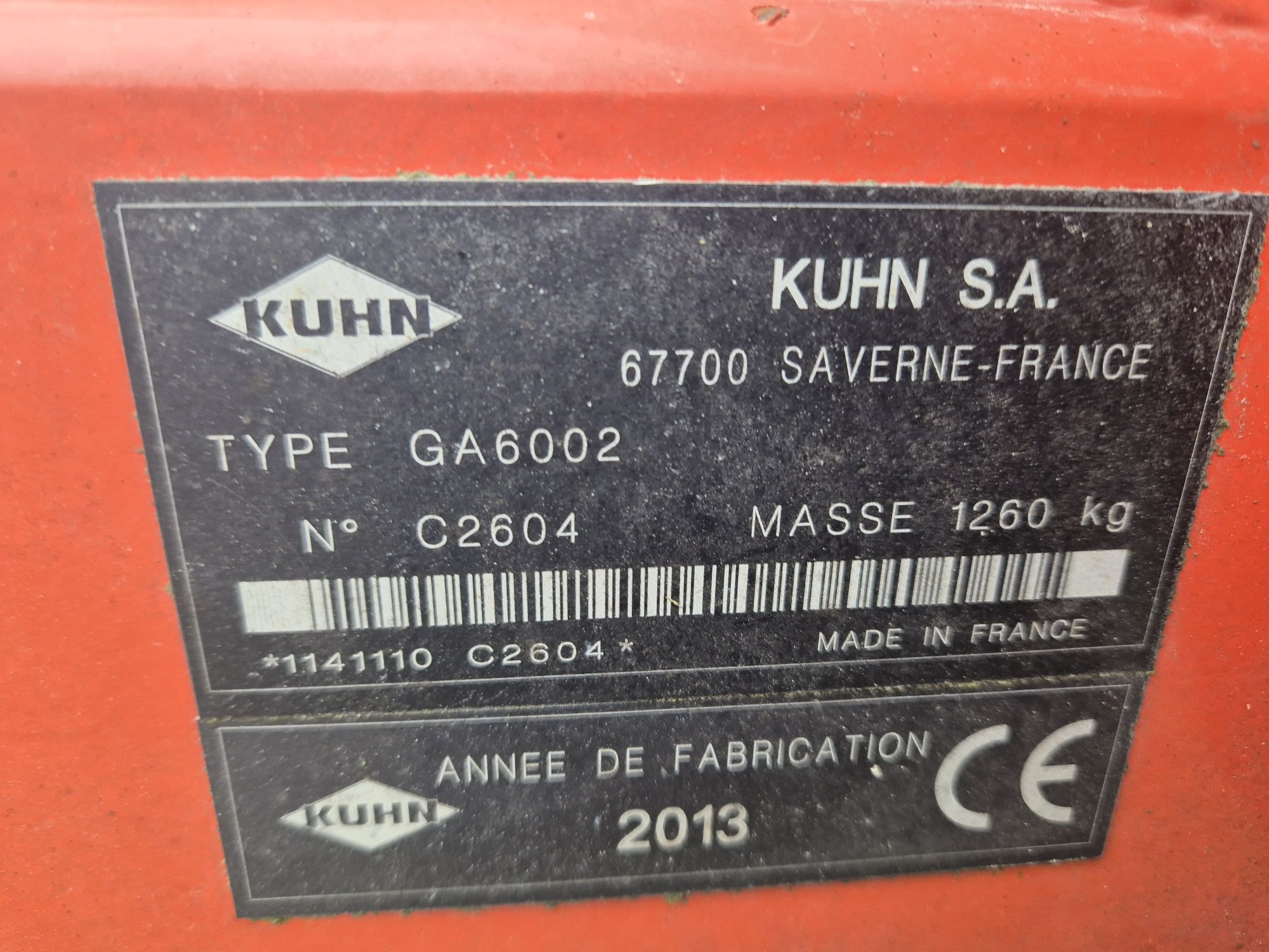 Zgrabiarka dwukaruzelowa KUHN GA 6002. Okazja.