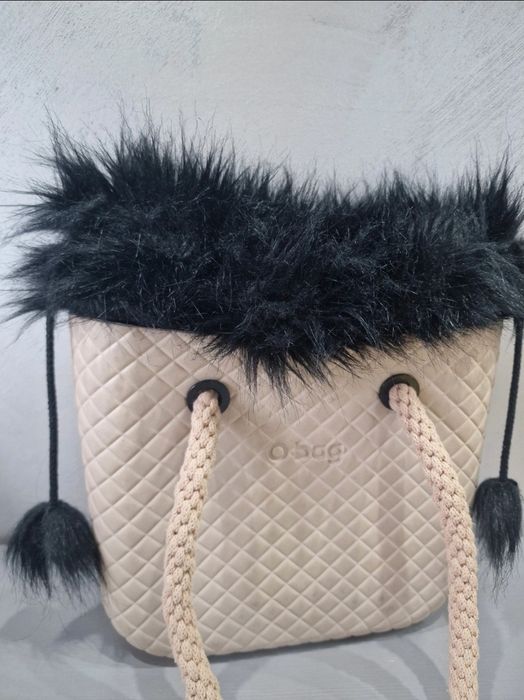 Torebka o bag mini hummus pikowana 2 organizery liny