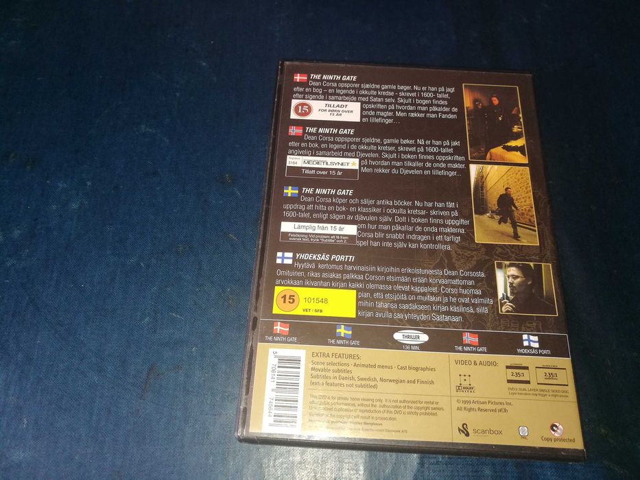 The Ninth Gate (Roman Polanski) DVD (sem ledagem em Inglês)