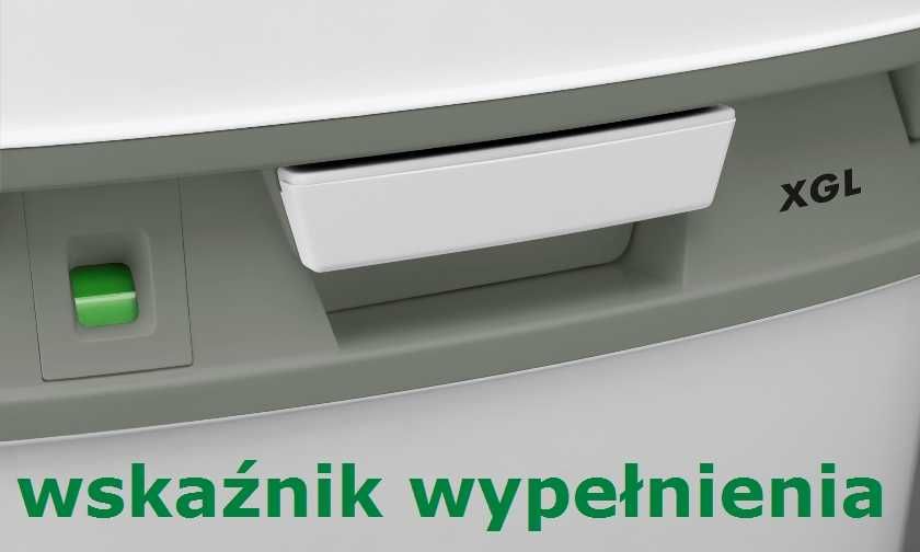 Toaleta turystyczna przenośna Thetford Campa Potti XGL 21l wskaźnik