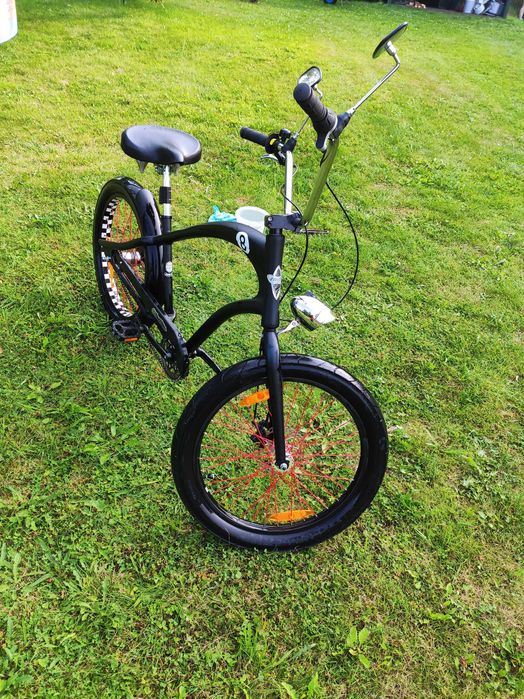 Electra Straight 8, bogata wersja, 2 lusterka i lampa chrom, alarm