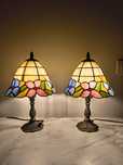 2 lampy Tiffany witrażowe stołowe / nocne