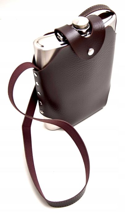 Piersiówka Duża Pasek Na Ramię XL 1,5 Litra Stal Prezent