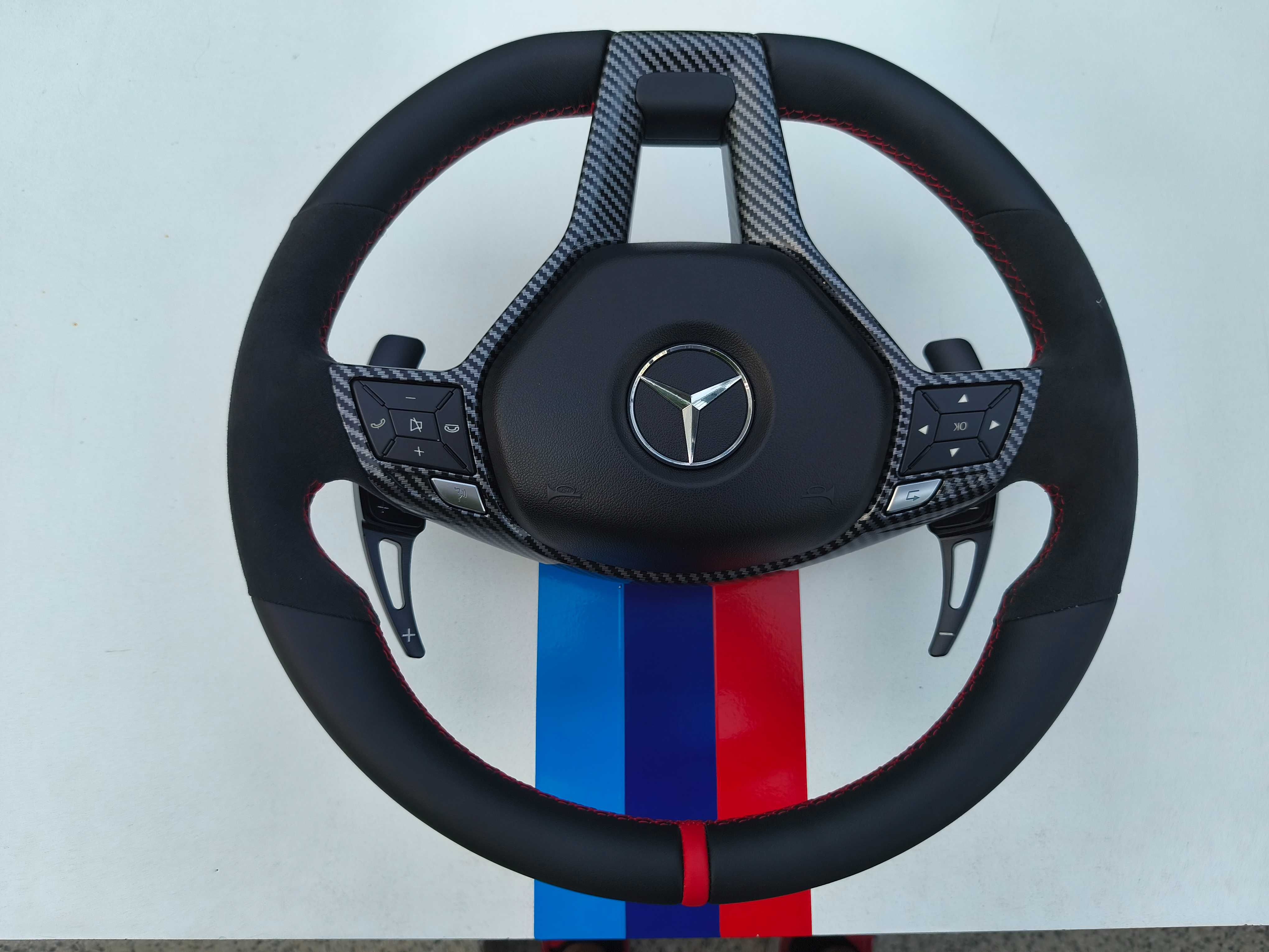 Volante "NOVO" MERCEDES completo com airbag e patilhas aceito retoma