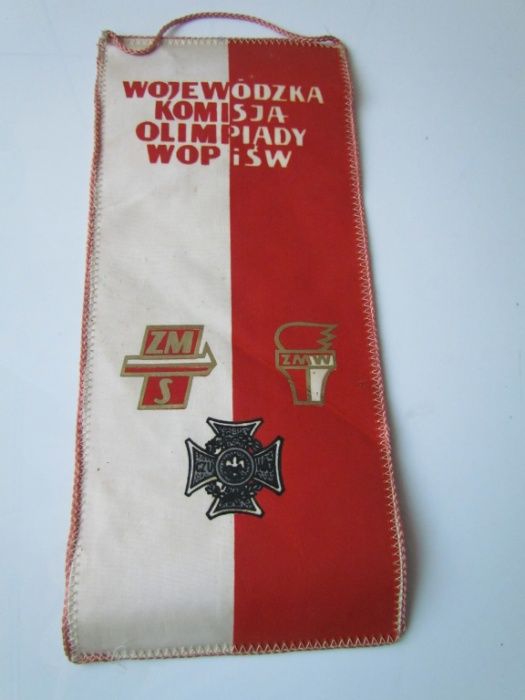 Proporczyk XIV Olimpiada Wiedzy o Polsce Komisja Koszalin 1973