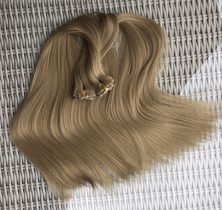 Premium Ultra włosy doczepiane, orzechowy blond, długie 56 cm( 36 )