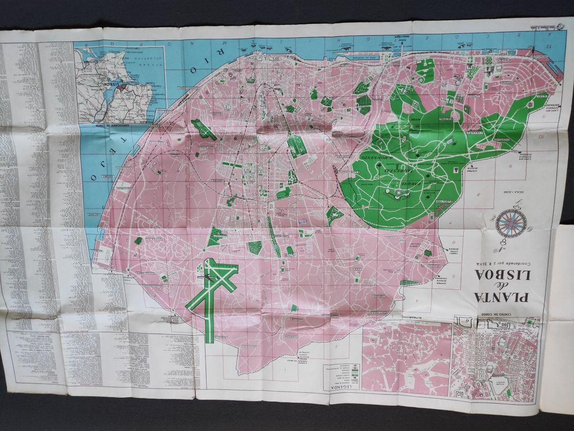 Mapa antigo Lisboa colecção