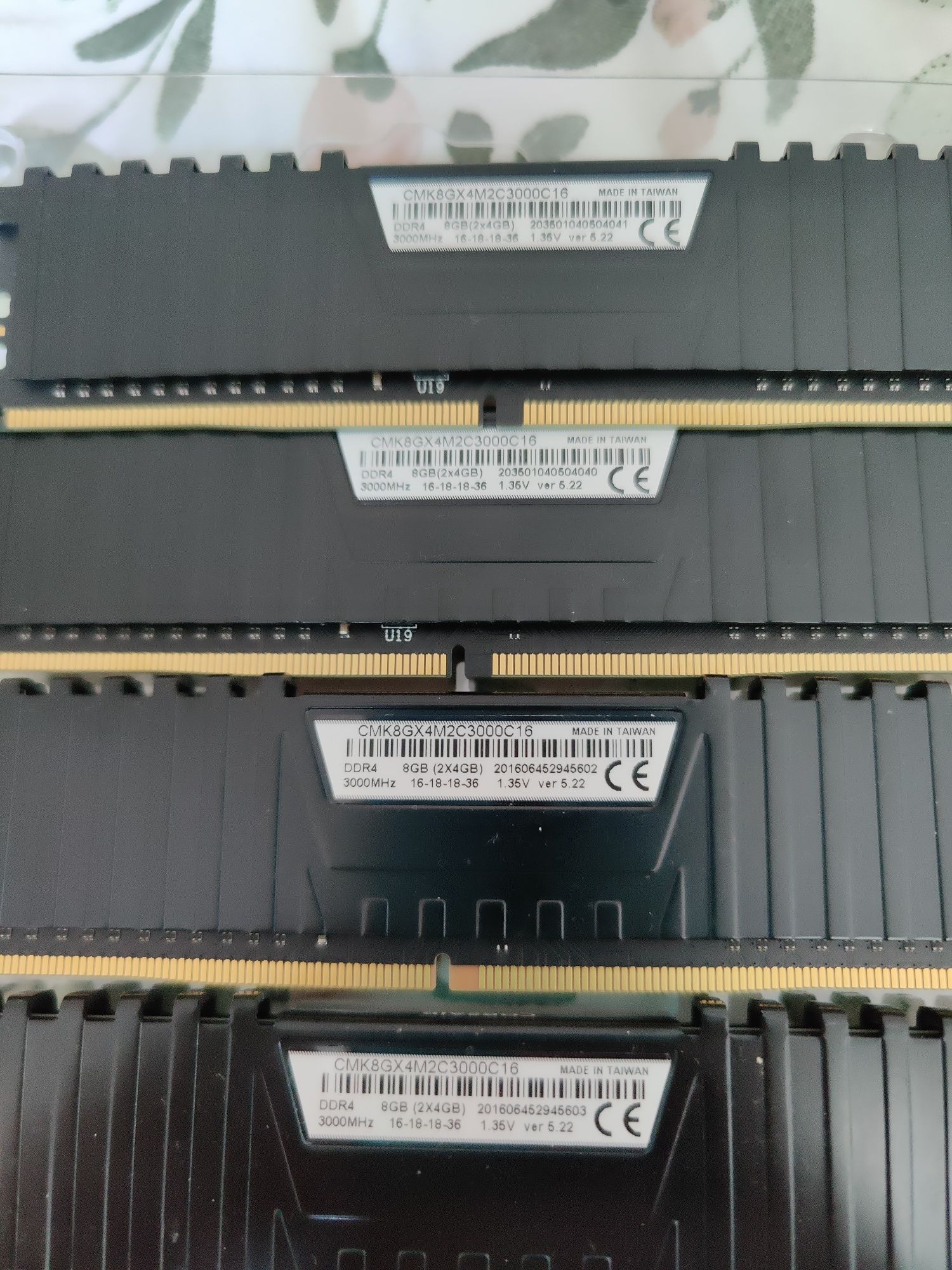 Ram ddr4 3000Mhz 16Gb 4x4gb