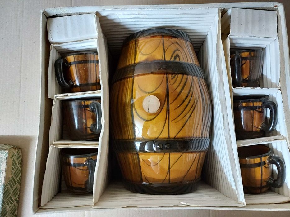 Pipo com 6 Canecas – Conjunto em Cerâmica Tradicional