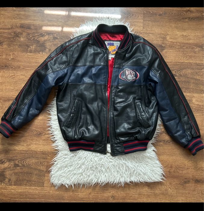 Kurtka skórzana Vintage Nets NBA L