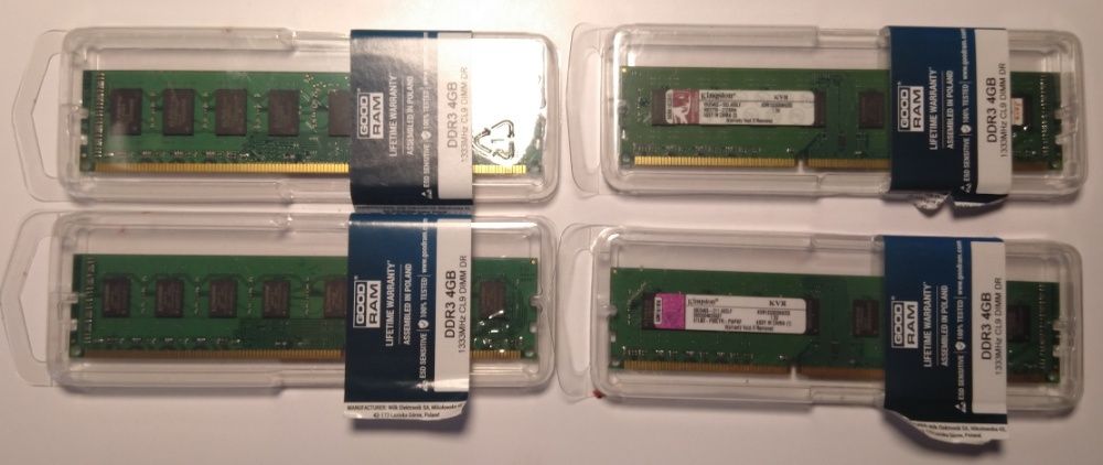 Память Kingston 2 GB DDR3 1333 MHz (KVR1333D3N9/2G) - 4шт.