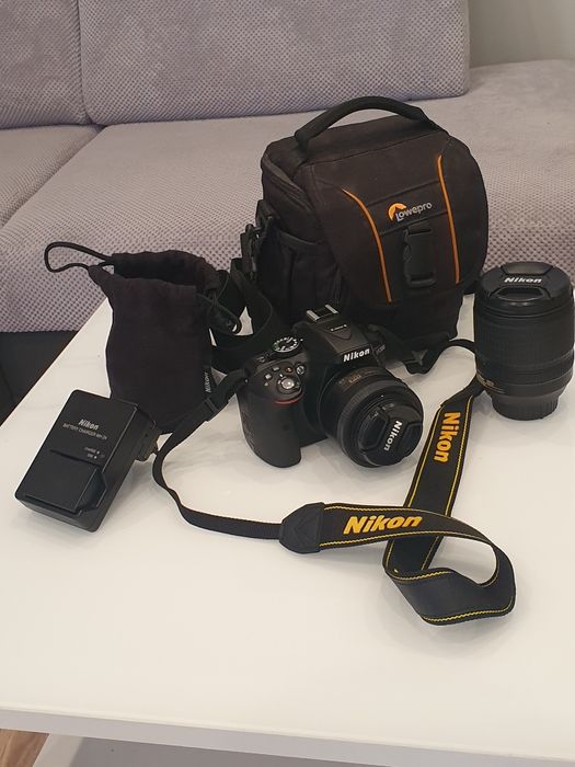 Aparat lustrzany lustrzanka Nikon D5300 + 2 obiektywy