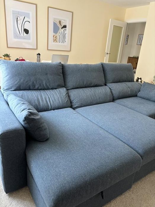 Sofá de 3 lugares com chaise longue