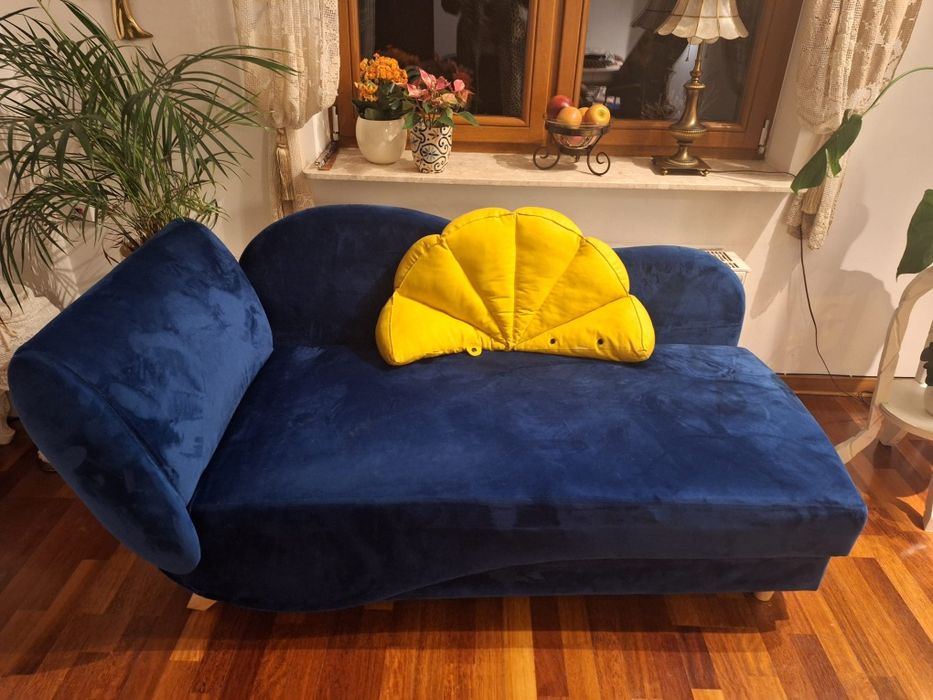 Rozkładana kanapa z pojemnikiem na pościel, Szezlong jak nowy