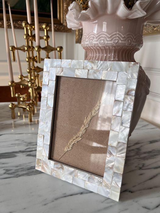 Ramka na zdjęcie zdjęcia masa perłowa Zara home piękna vintage perly