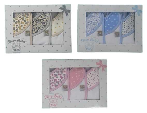 Conjuntos de   3  babetes pata bebé