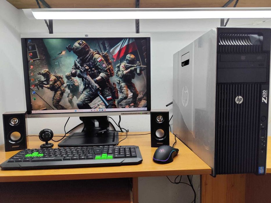 Komputer gamingowy.HP Z620.8-12rdzeni,128GB RAM+RX580 8GB+monitor+akce