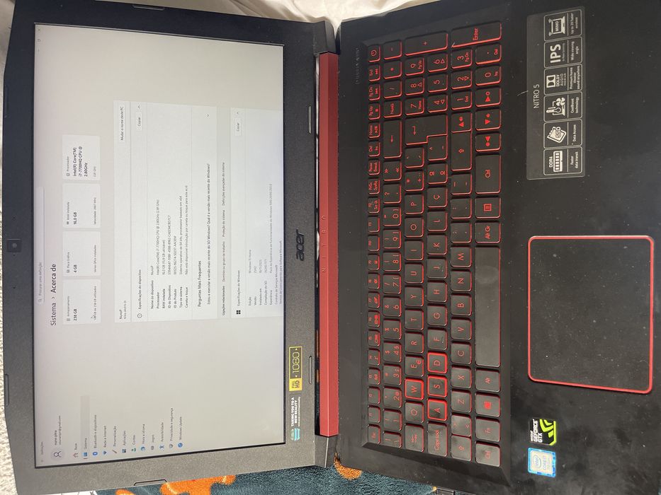 Portatil gamer ACER NITRO
