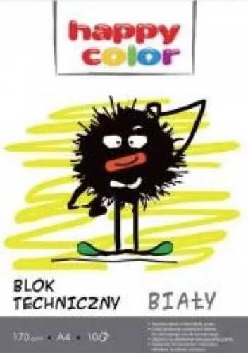 Blok techniczny biały A4/10K Premium HAPPY COLOR