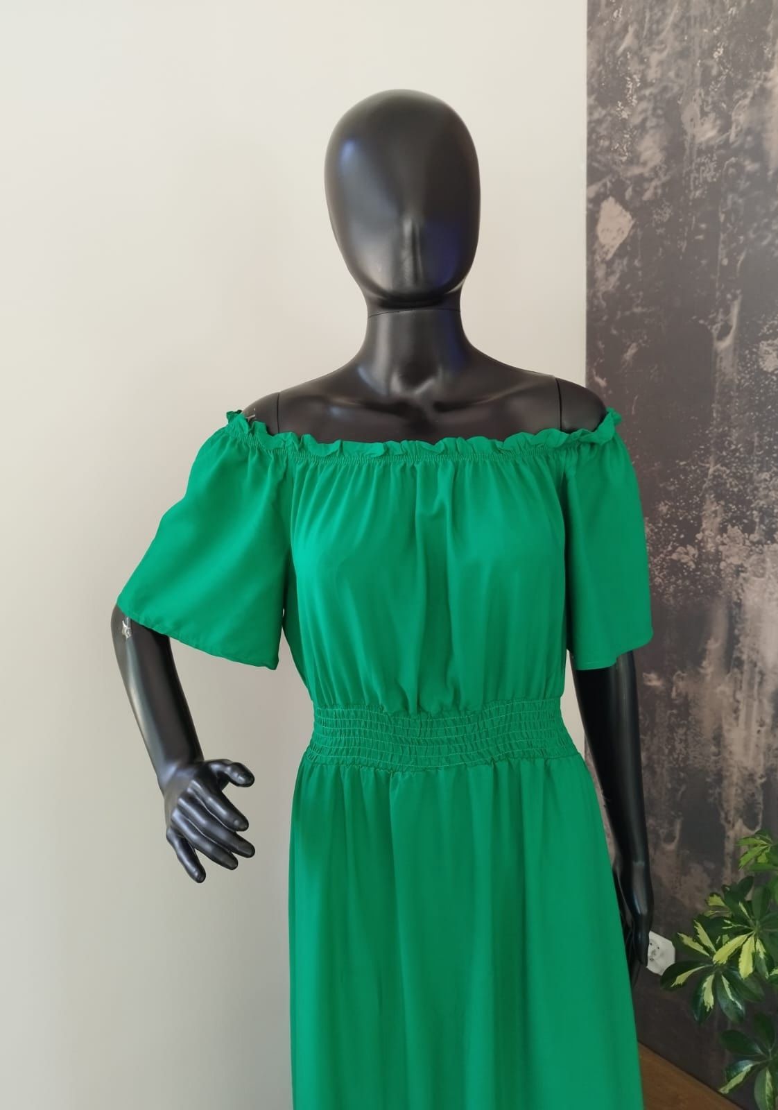 Sukienka maxi długa hiszpanka zielony kolor M/L 38/40 nowa z metką