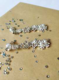 Klipsy z perłami i cyrkoniami na ślub