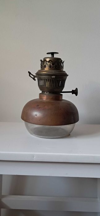 Stara wisząca lampa naftowa - ok. 80 cm