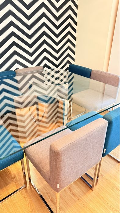 Conjunto de Mesa de jantar e cadeiras Interdesign