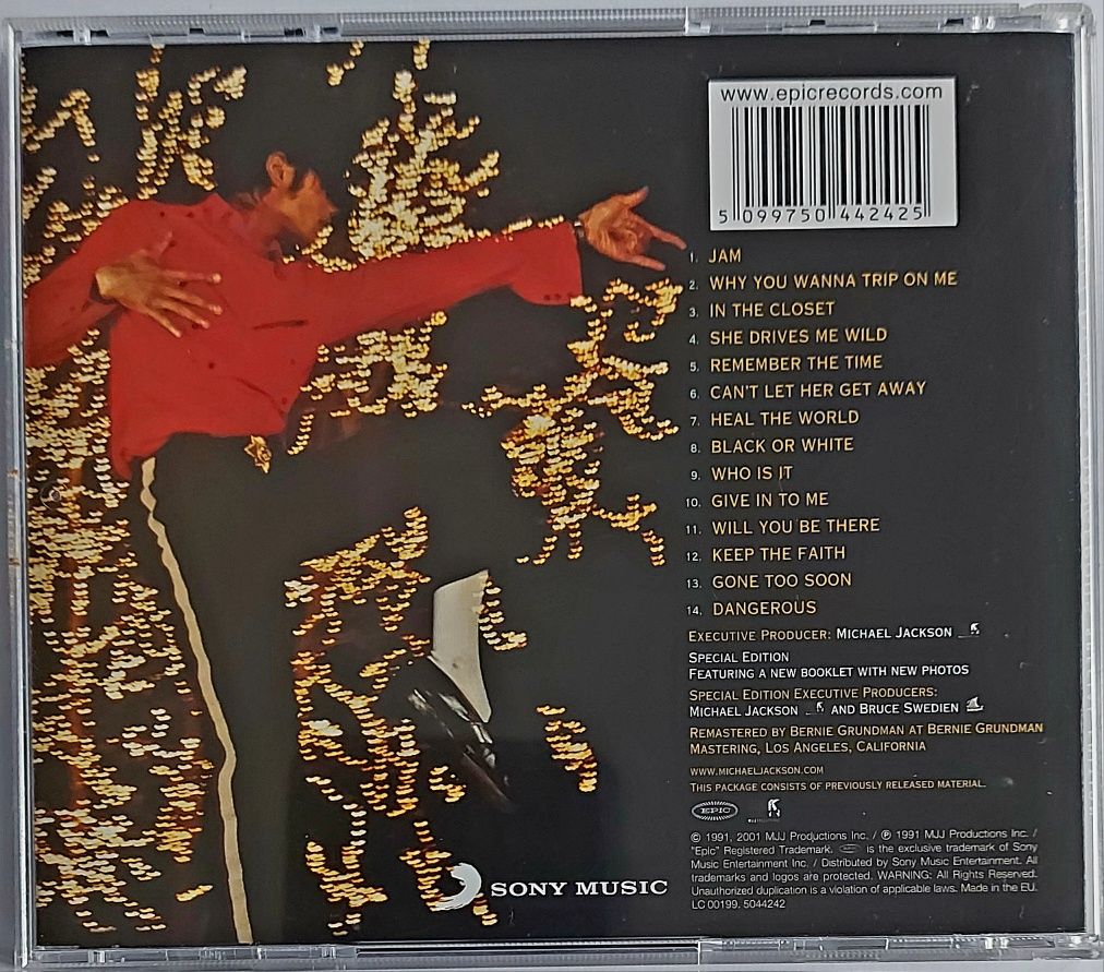 Michael Jackson Dangerous Special Edition 2001r 2001r