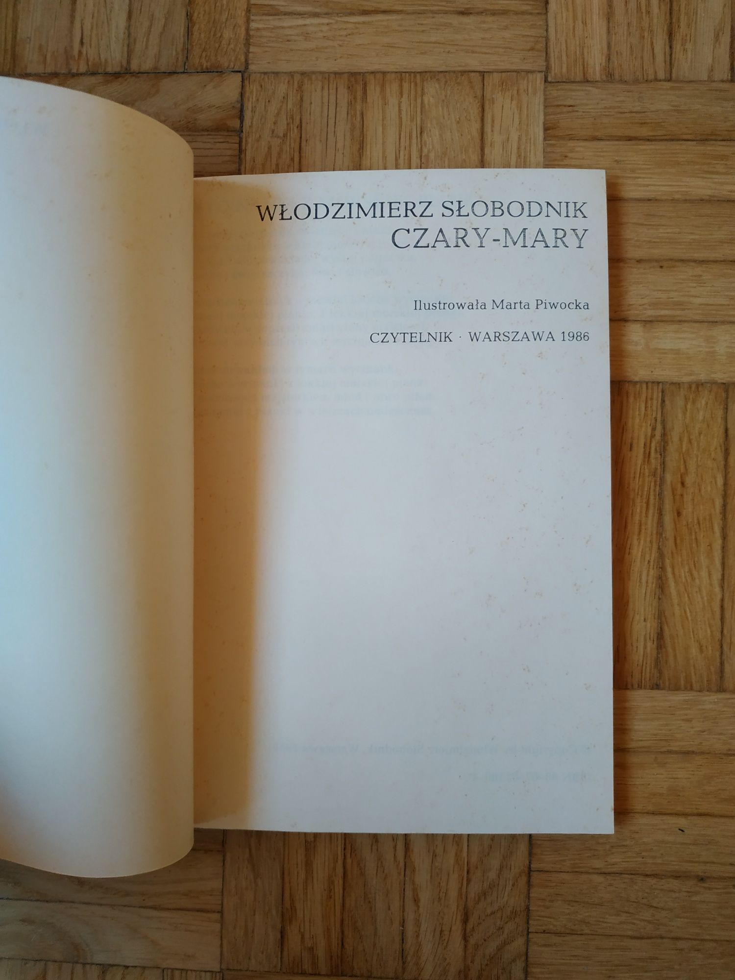 Słobodnik Włodzimierz, Czary-mary, wierszyki dla dzieci, książka 1986