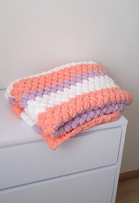 Pled kocyk dla noworodków ręcznie robiony